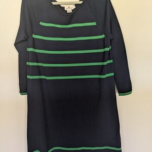 Vineyard Vines Navy Green Ellsworth Sweater Dress Preppy Beach Cruise XL
